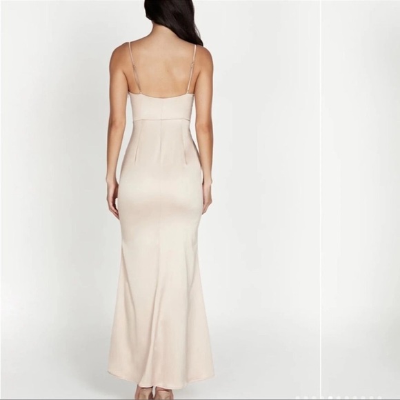 NWTs MESHKI Desirie Corset Maxi Dress in Champagne in Large - Picture 3 of 9